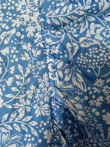 Zara Blue Floral Ruffle Sleeve Dress