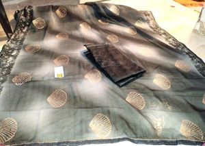 Saree Black Grey