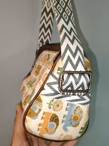 Cute Elephant Print Crossbody Bag