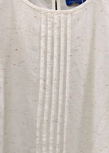 Elegant Sleeveless Cream Top