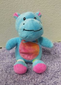 Cute Blue Hippo Plush chu  sound To