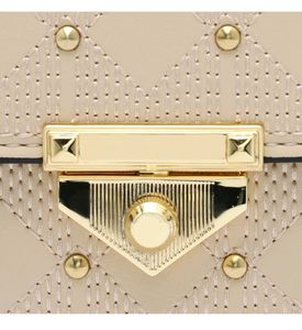 Iykyk Compact Beige Textured Sling Bag