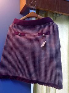 Korean Chekered Woolen Skirt