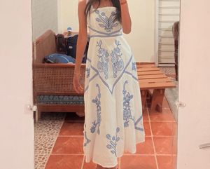 Bohemian Embroidered Maxi Dress