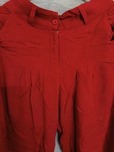 W Red palazzo Trousers