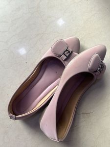 Cute Pink Ballet Flats with Bow Accent