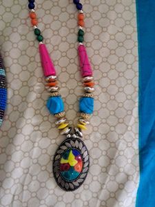 Stone Beads Necklaces (Set Of 2)