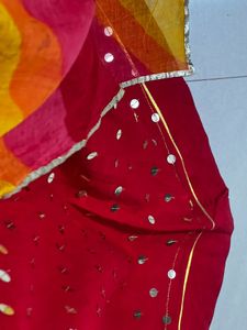 Vibrant Red Rajasthani dress