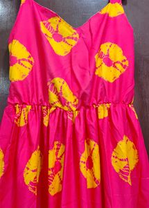 Pink &amp; Yellow Tiered Maxi Dress