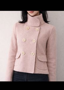 Pink Double-Breasted Coat