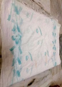 White Dupatta with Floral Print