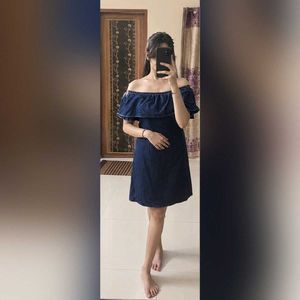Denim Off-Shoulder Dress
