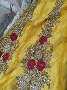 Yellow Embroidered Lehenga Choli Set