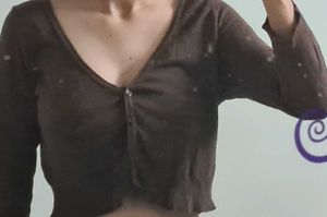 Brown Cropped Cardigan