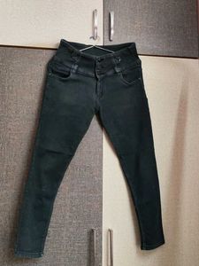 Women's High Waisted Black Jeans