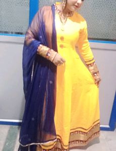Vibrant Yellow Anarkali Suit