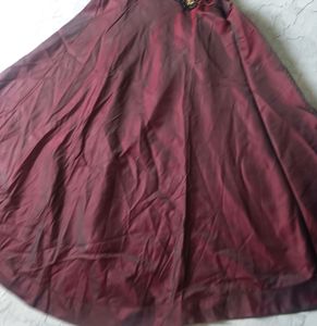 Maroon Gown With Handwork