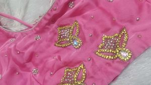 Exquisite Pink Embroidered Saree