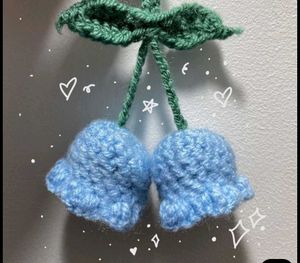 Handmade Crochet Flower Bag Charm