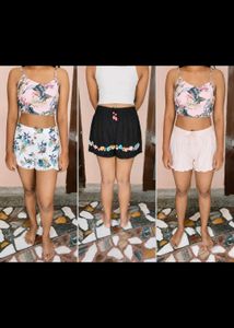 Floral Print Shorts Set of 3