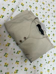 Comfortable Beige Kurta with Buttons