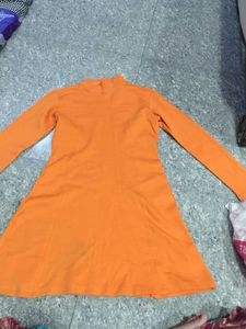 Orange Casual Dress