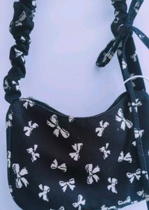 Cute Bow Print Hobo Bag