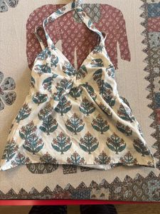 halter kurti with straps