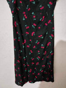 Berrylush Cherry Print Midi Dress