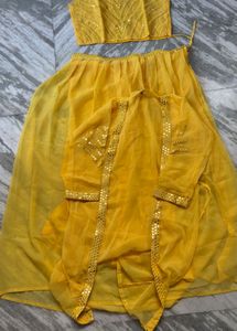 Yellow Embellished Lehenga Set