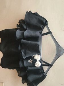Black Ruffle Top