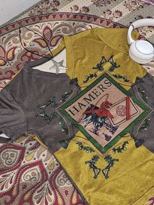 Unique Patchwork Graphic T-Shirt
