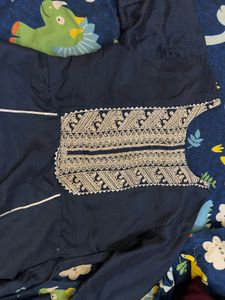 blue palazzo kurta set