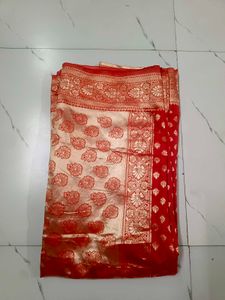 Red & Gold Silk Saree