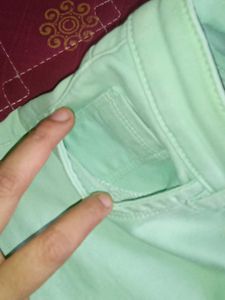 Baby Girl Light Green Shorts