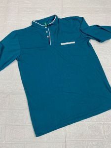 Teal Long Sleeve Men's Shirt