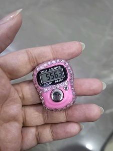 Pink Tally Counter with Rhinestones