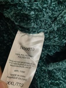 Vintage 2XL Cozy Teal Textured Knit Sweater