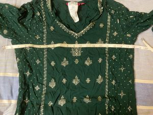 Green Designer Kurta
