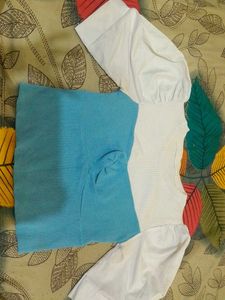 Blue & White Striped Top