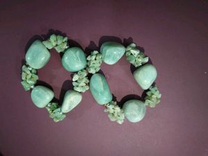 POWERFUL NATURAL GREEN JADE GEMSTONE BRACELET