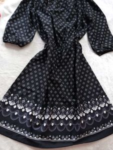 Black Print Mini Dress