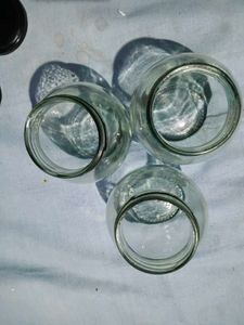 Set of 3 Glass Jars with Lids