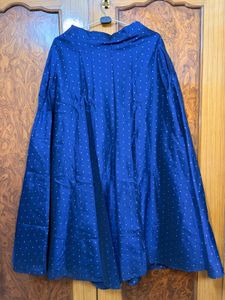Elegant Blue Polka Dot Skirt