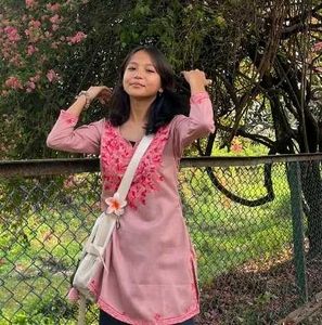 Embroidered Pink Kurti