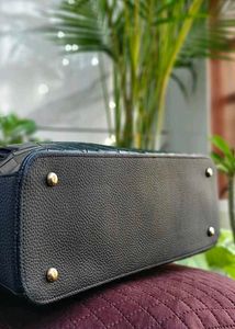 Stylish Woven Black Handbag