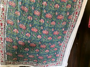 Anouk Printed White Churidar Dupatta Set