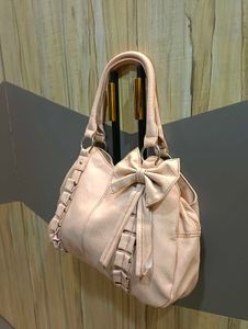 Chic Pink Bow Detail Handbag