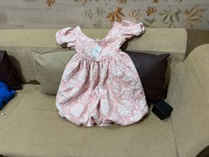 URBANIC Pink Floral Puff Sleeve Dress