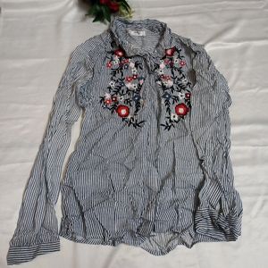 Mango Embroidered Shirt